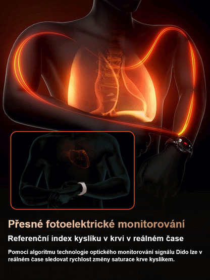 Ocelový náramek Watch6 Pro hodinky na měření hladiny cukru v krvi