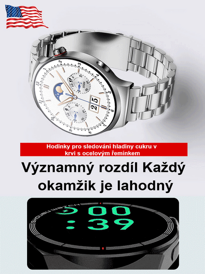 Ocelový náramek Watch6 Pro hodinky na měření hladiny cukru v krvi