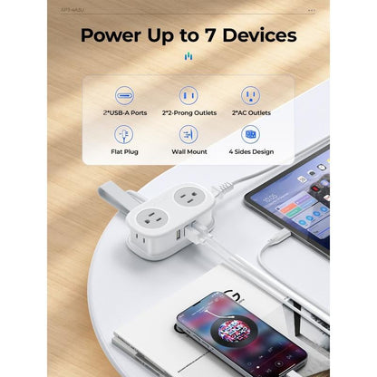 Prodlužovací kabel 7 v 1, ORICO 4 zásuvky 2 USB porty