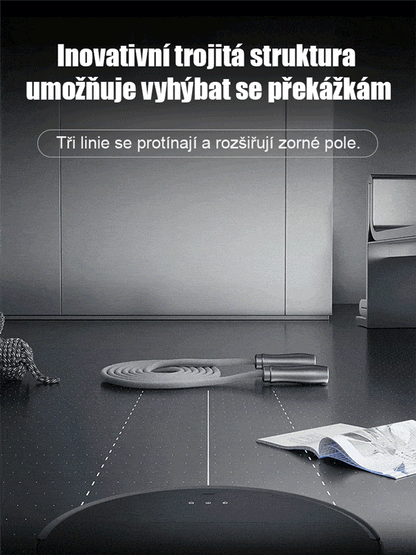 Ultra tenký robotický vysavač s funkcí zametání, vysávání a mopování